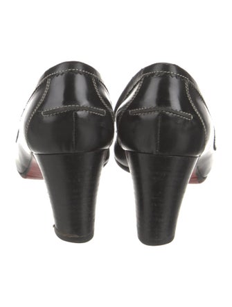 Christian Louboutin Leather Whipstitch Trim Pumps