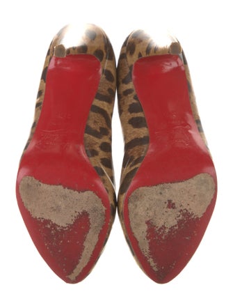 Christian Louboutin Patent Leather Animal Print Pumps
