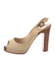 Christian Louboutin Canvas Slingback Pumps