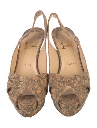 Christian Louboutin Animal Print Slingback Pumps