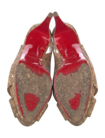 Christian Louboutin Animal Print Slingback Pumps