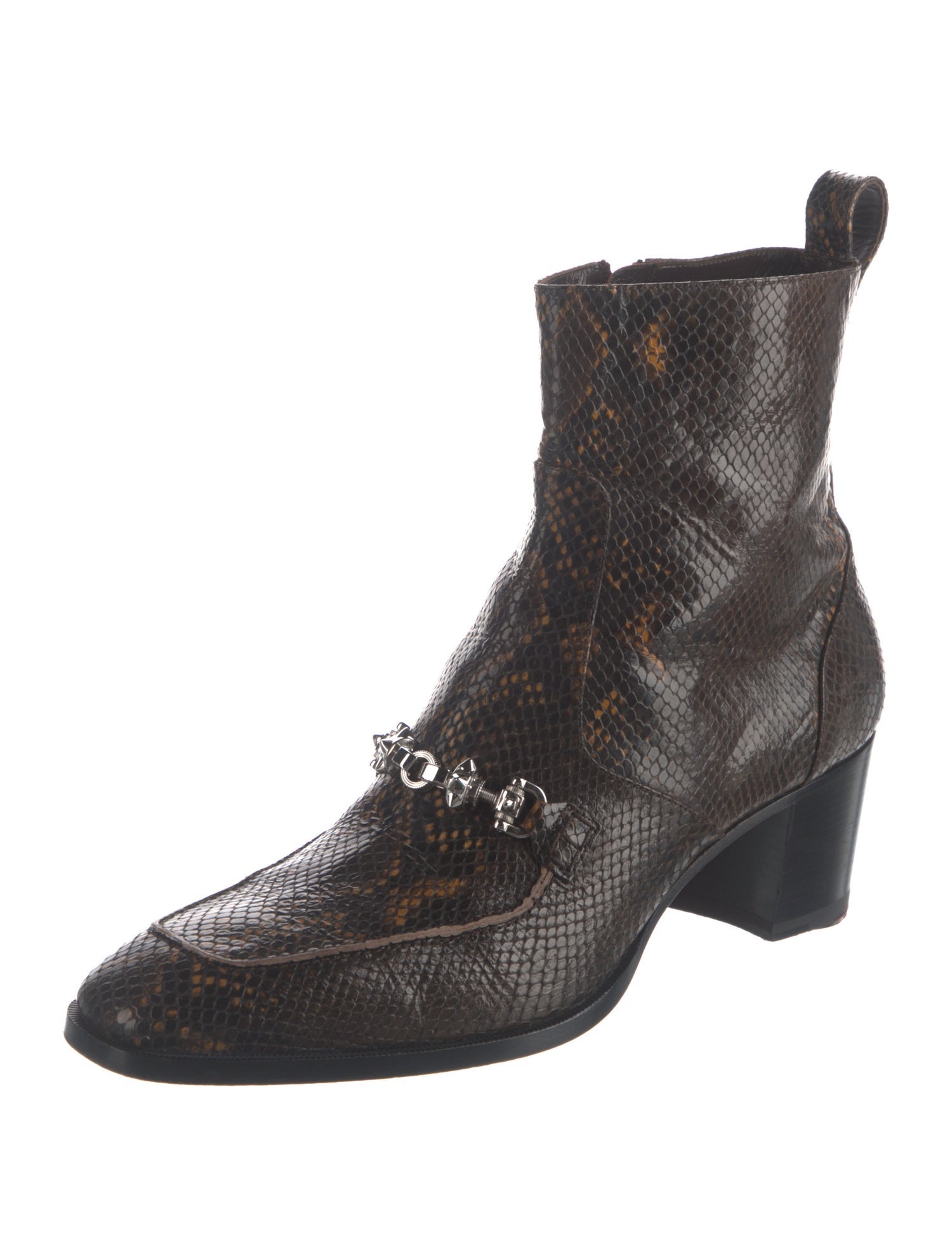 Christian Louboutin Embossed Leather Boots