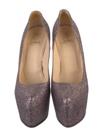 Christian Louboutin Leather Sequin Embellishments Pumps
