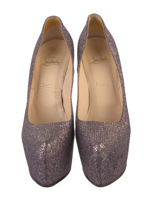 Christian Louboutin Leather Sequin Embellishments Pumps