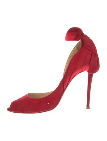 Christian Louboutin Pumps Suede Bow Accents D'Orsay IT 38.5 | 8.5