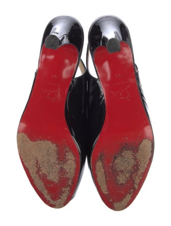 Christian Louboutin Patent Leather Slingback Sandals