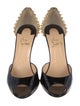 Christian Louboutin Spike Accents Patent Leather D'Orsay Pumps