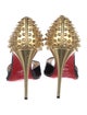 Christian Louboutin Spike Accents Patent Leather D'Orsay Pumps