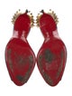 Christian Louboutin Spike Accents Patent Leather D'Orsay Pumps