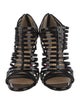 Christian Louboutin Patent Leather Cutout Accent Gladiator Sandals