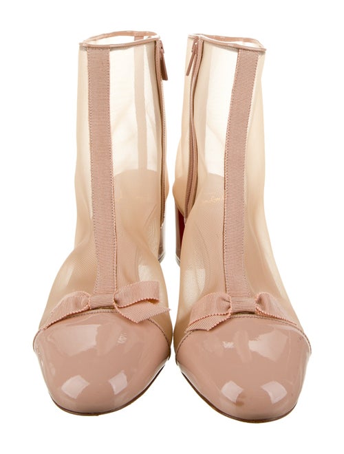 Christian Louboutin Mesh Bow Accents Boots