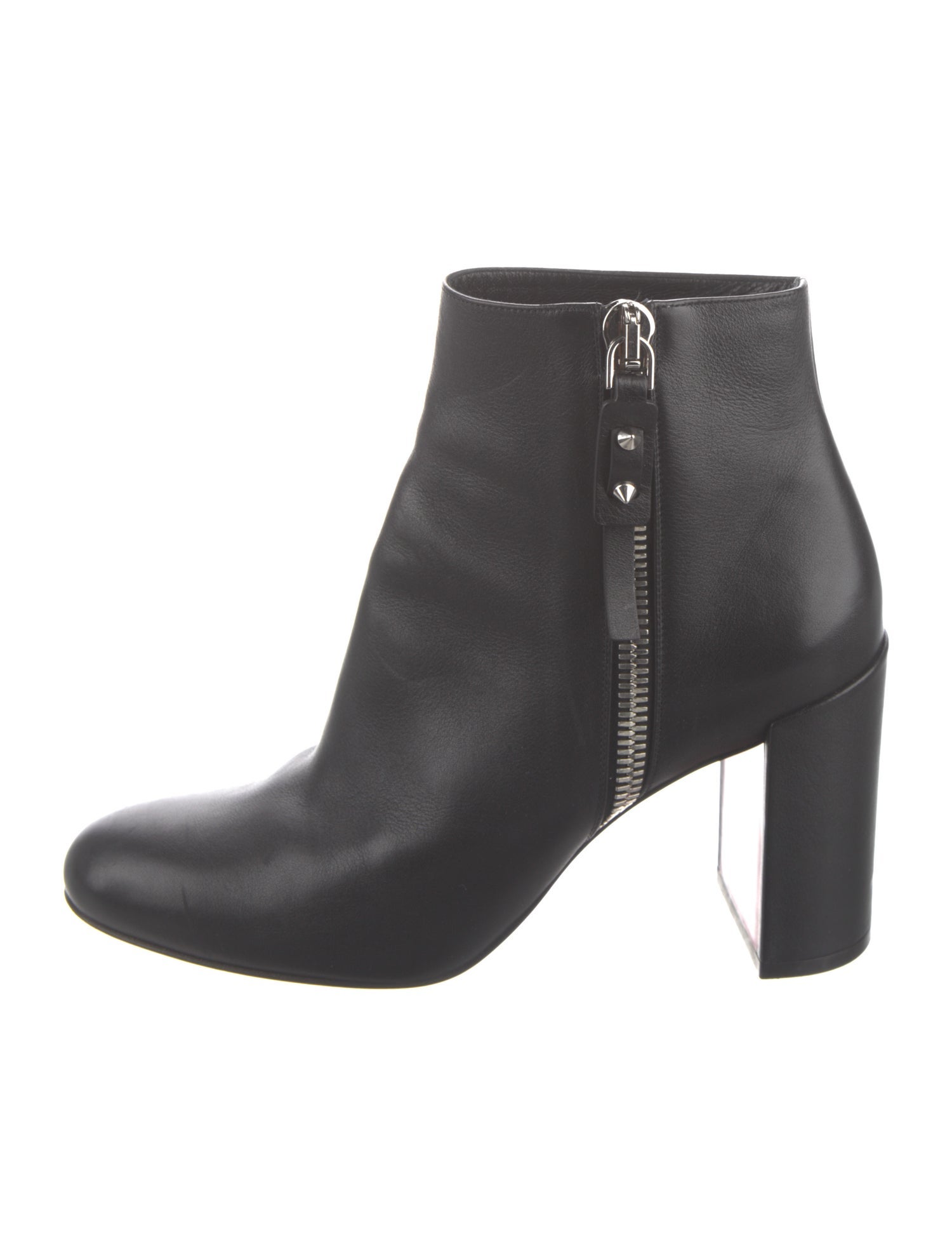 Christian Louboutin Spike Accents Leather Boots
