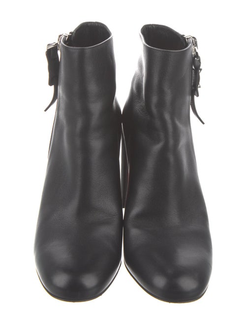 Christian Louboutin Spike Accents Leather Boots