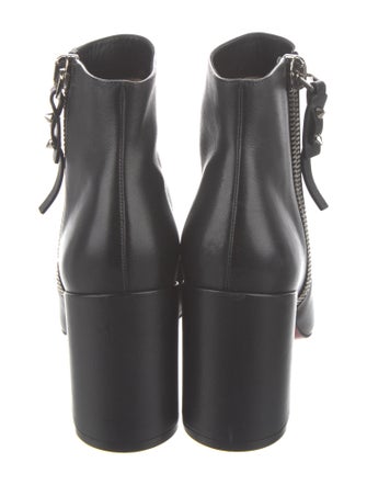 Christian Louboutin Spike Accents Leather Boots