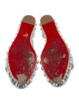 Christian Louboutin Leather Glitter Accents Espadrilles