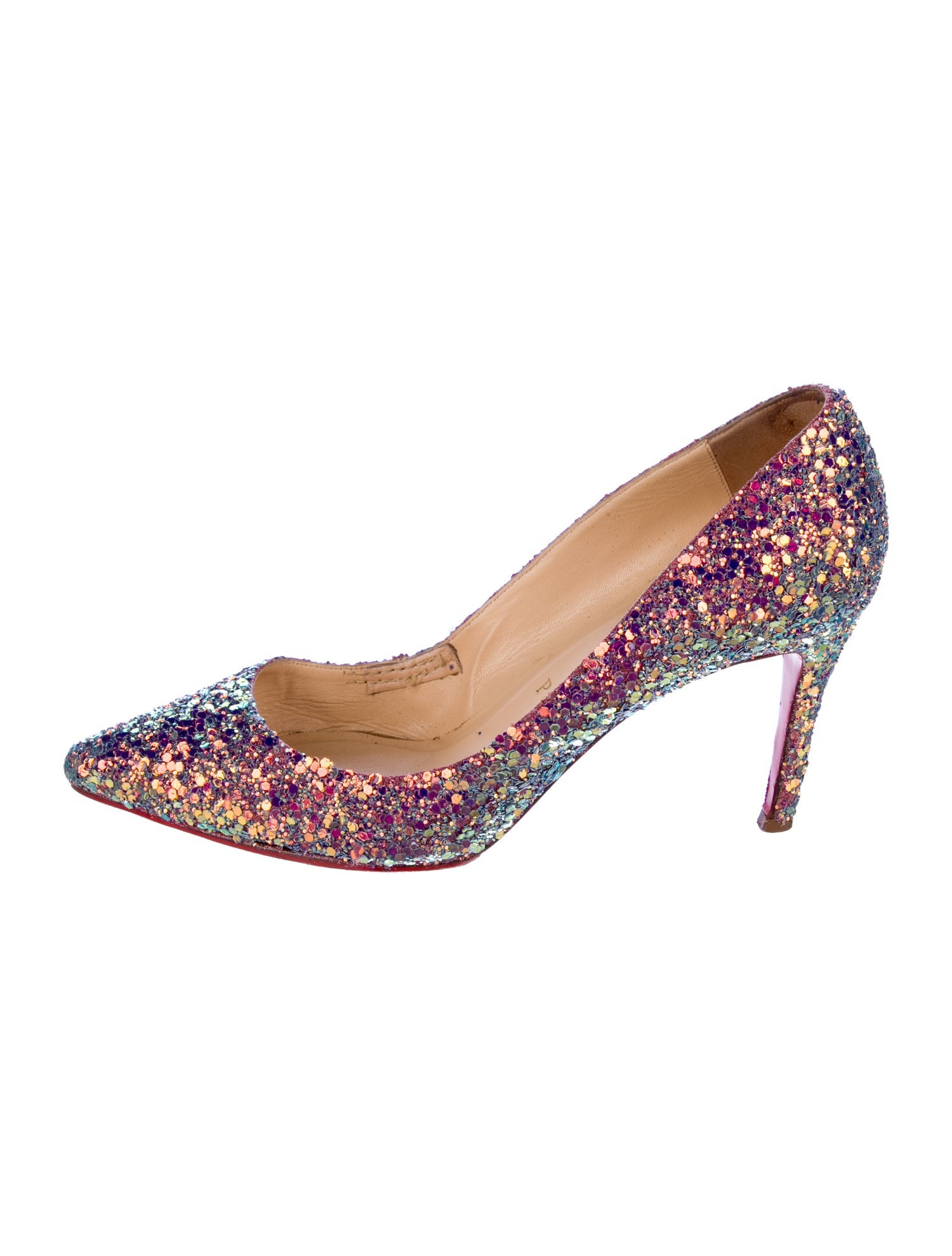 Christian Louboutin Glitter Glitter Accents Pumps