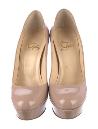 Christian Louboutin Patent Leather Crystal Embellishments Pumps