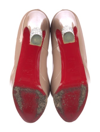 Christian Louboutin Patent Leather Crystal Embellishments Pumps