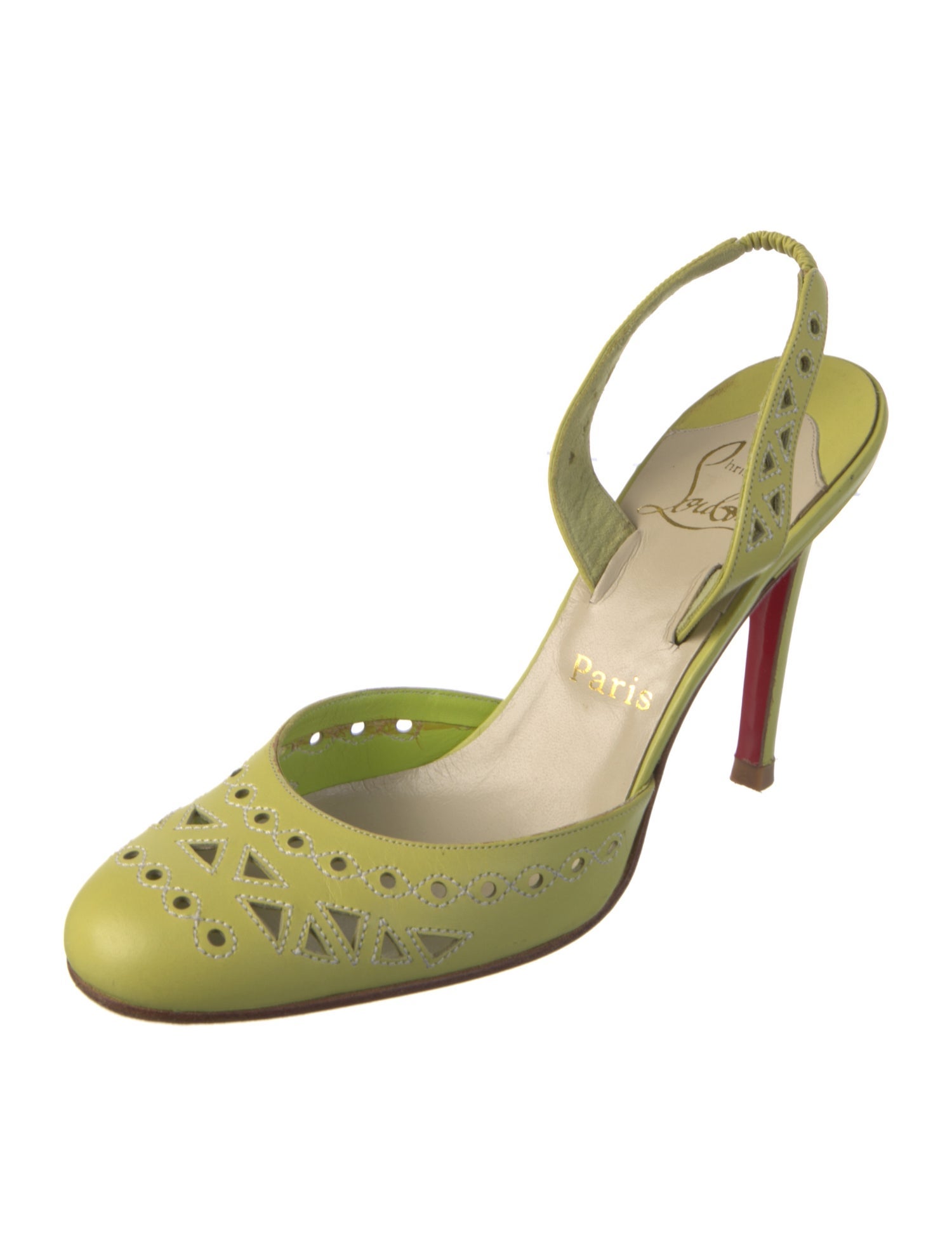 Christian Louboutin Leather Slingback Pumps