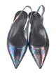 Christian Louboutin Tie-Dye Print Leather Trim Embellishment Slingback Flats