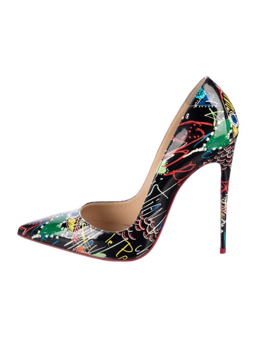 Christian Louboutin Patent Leather Printed Pumps