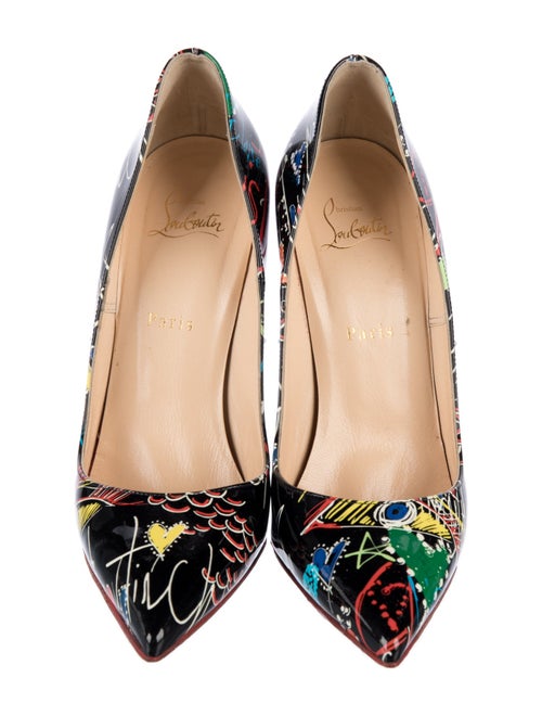 Christian Louboutin Patent Leather Printed Pumps