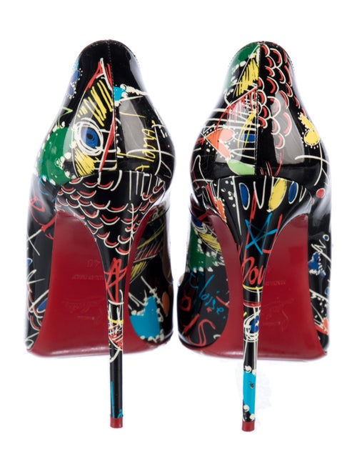Christian Louboutin Patent Leather Printed Pumps