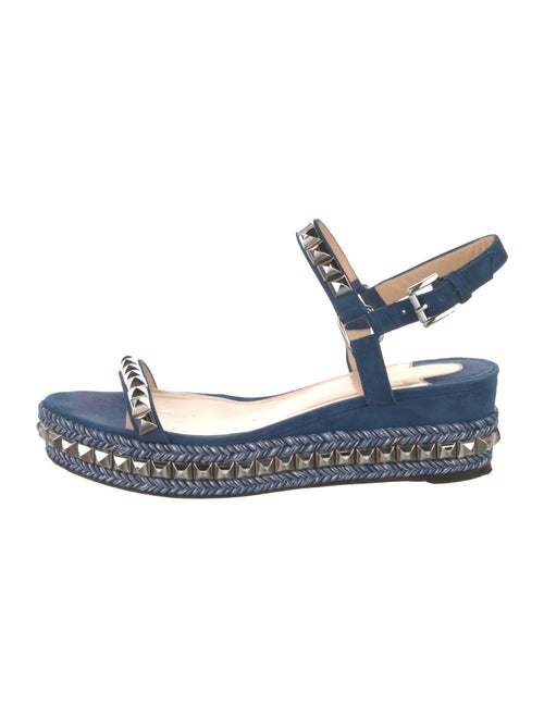 Christian Louboutin Suede Studded Accents Espadrilles