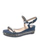 Christian Louboutin Suede Studded Accents Espadrilles