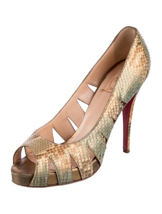 Christian Louboutin Fontanete Python Sandals
