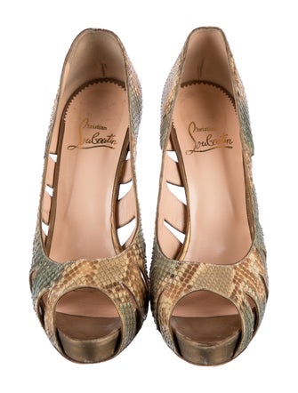 Christian Louboutin Fontanete Python Sandals