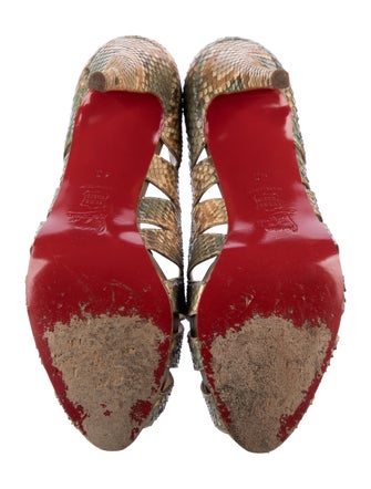 Christian Louboutin Fontanete Python Sandals