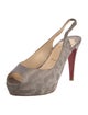 Christian Louboutin Lizard Animal Print Slingback Pumps