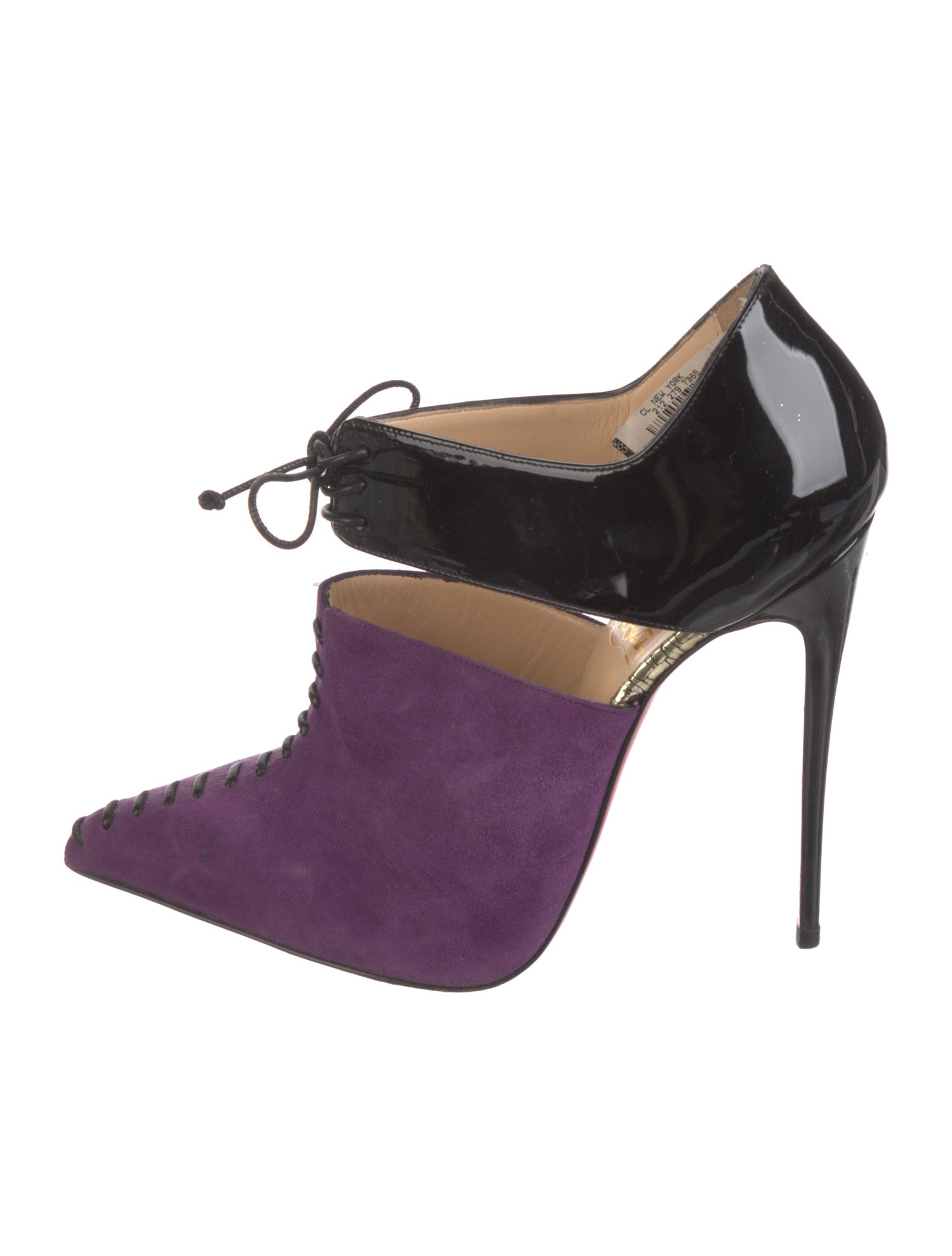 Christian Louboutin Patent Leather Printed D'Orsay Pumps