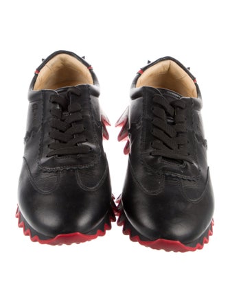 Christian Louboutin Spike Accents Leather Athletic Sneakers