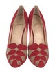 Christian Louboutin Suede Mesh Accents Pumps