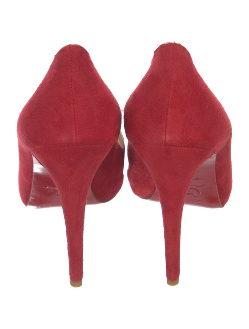 Christian Louboutin Suede Mesh Accents Pumps