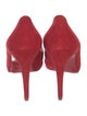 Christian Louboutin Suede Mesh Accents Pumps