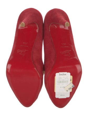 Christian Louboutin Suede Mesh Accents Pumps