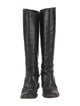 Christian Louboutin Leather Chain-Link Accents Riding Boots