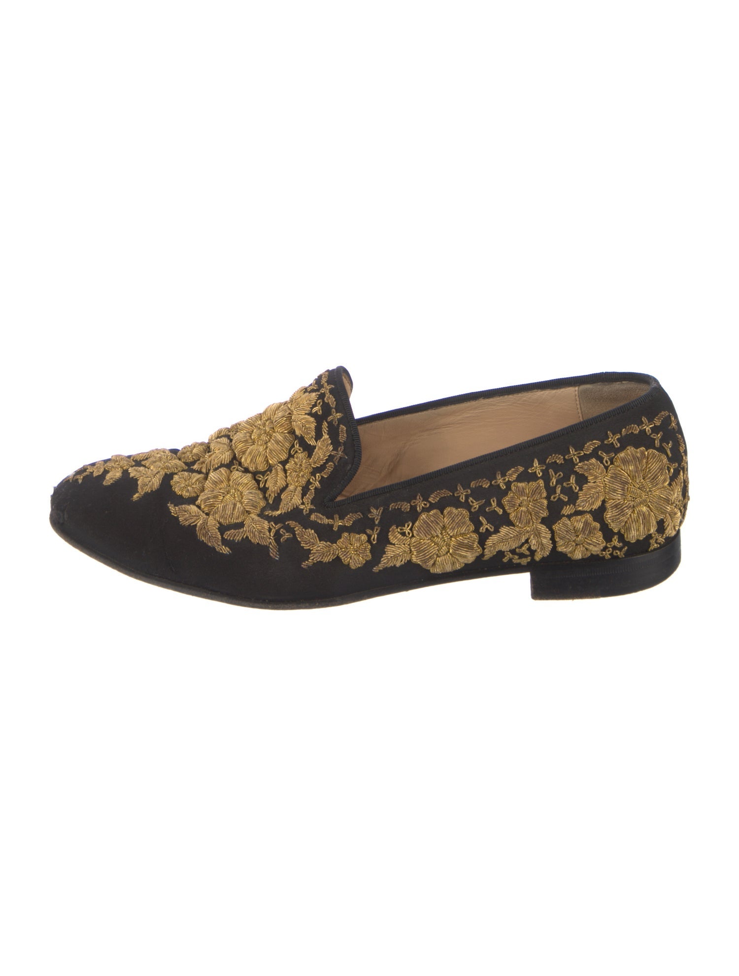 Christian Louboutin Canvas Floral Print Loafers