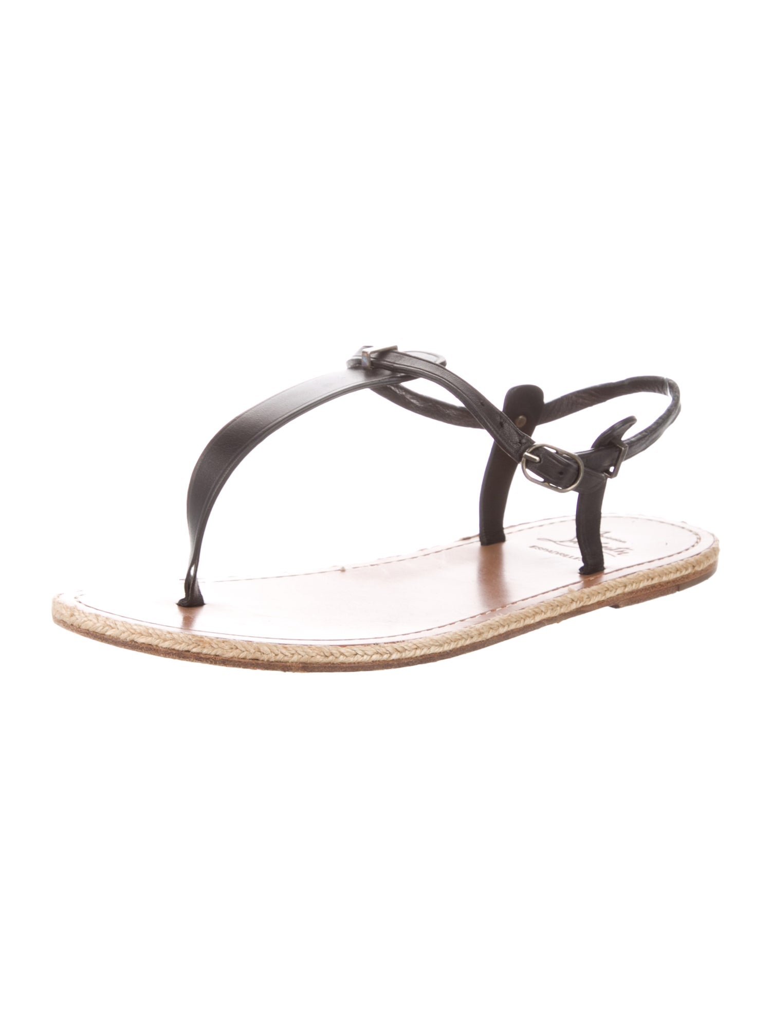 Christian Louboutin Leather T-Strap Sandals