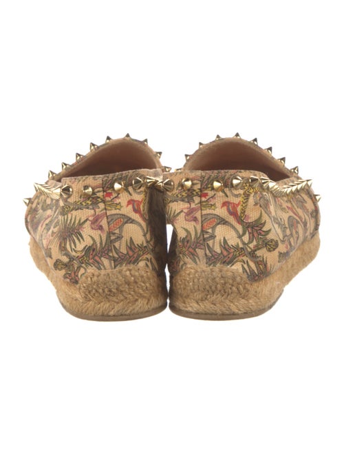 Christian Louboutin Spike Accents Canvas Espadrilles