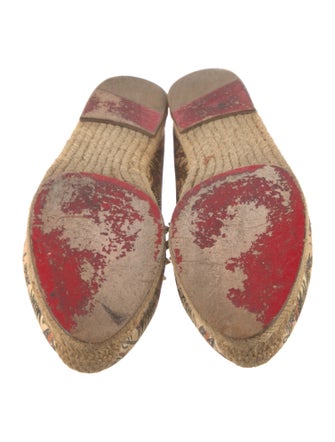 Christian Louboutin Spike Accents Canvas Espadrilles