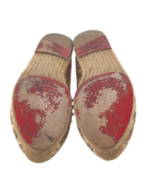Christian Louboutin Spike Accents Canvas Espadrilles