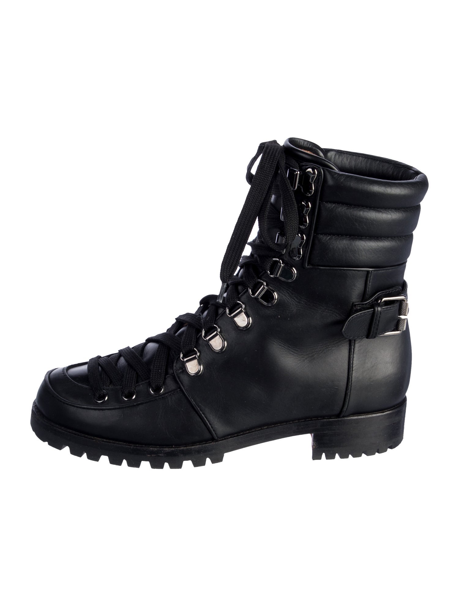 Christian Louboutin Leather Combat Boots