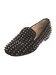 Christian Louboutin Spike Accents Suede Loafers