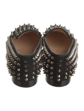 Christian Louboutin Spike Accents Suede Loafers