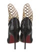 Christian Louboutin Python Animal Print Lace-Up Boots