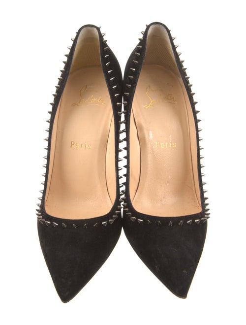Christian Louboutin Suede Studded Accents Pumps